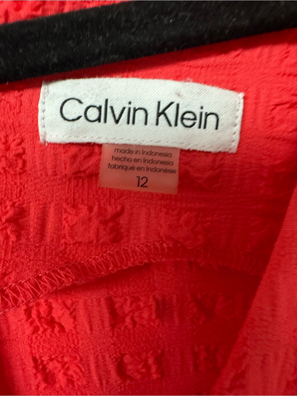 Calvin Klein Coral Textured Peplum Dress Size 12 Sleeveless Drop Waist Resort B3 - Picture 4 of 7